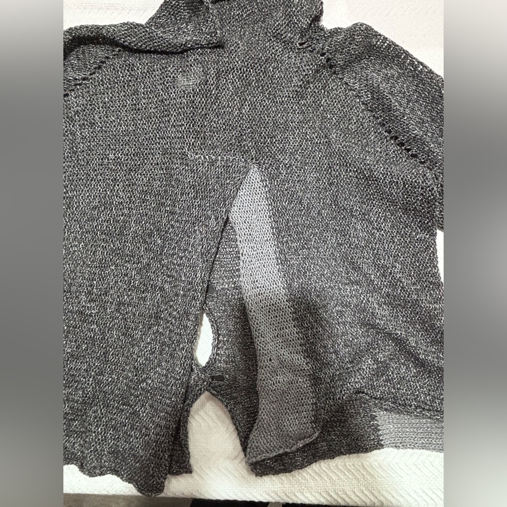 Elegant Black and Gray Women's Cardigan - Picture 7 of 12